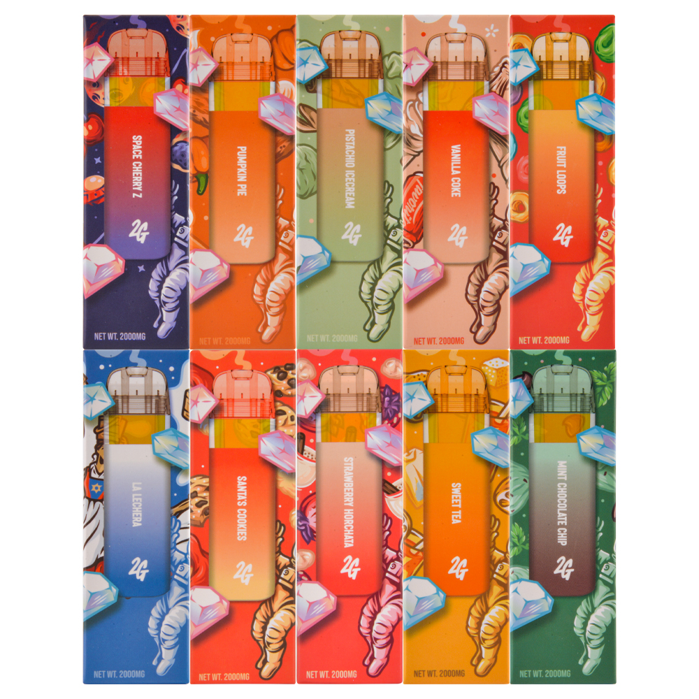 USA warehouse favorite empty 2g disposable vape pen with full digital screen 10 strains liquid diamond