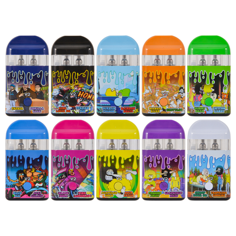 USA warehouse new empty 2g 2ml 2gram Cookies X The Freak Brothers V2 Disposable Vapes 