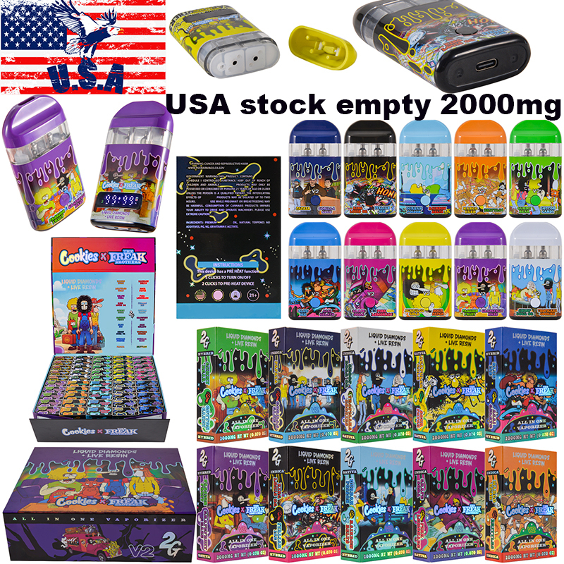 USA STOCK Cookies X The Freak Brothers EMPTY 2gram disposable vape pen in bulk