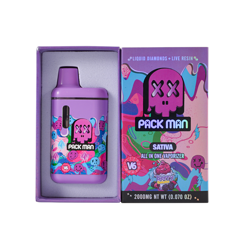 newest packman v6 2gram vape pen with led display Screen
