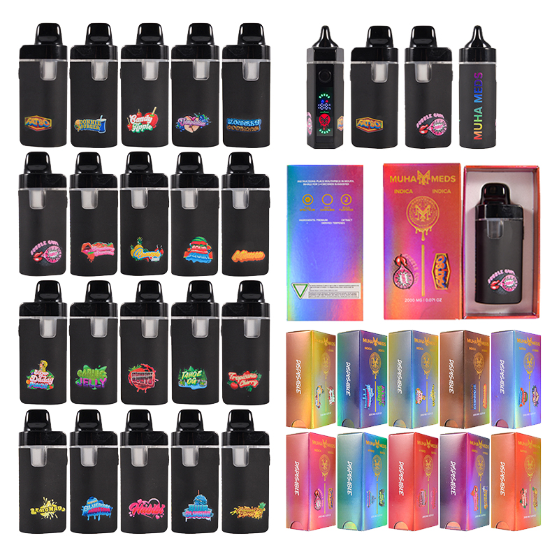 Muha Meds Dual Switch Chamber 2ml LED Screen Empty Vape Pen Disposable
