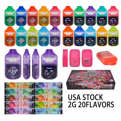 USA Stock Donuts 2G Switch V3 Dual Chamber Disposable Vape Pen 500pcs/Lot 01