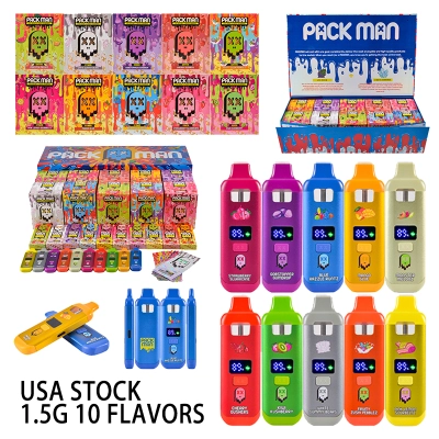 USA Warehouse Packman 1.5G Mini Disposable Vape Pen With Digital Screen 01
