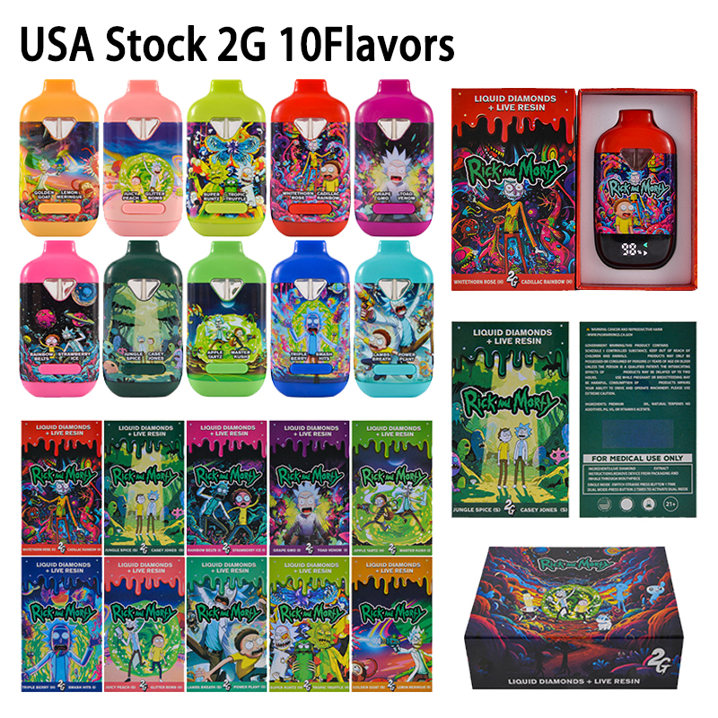 2G Rick and Morty Switch Dual Chamber Disposable Vape Empty Rechargeable Carts

