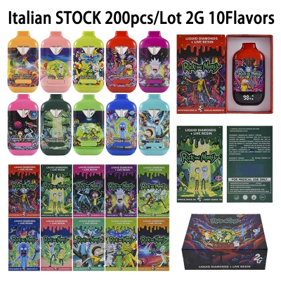 Italia Stock Rick And Morty 2G Disposable 200pcs/Lot 01