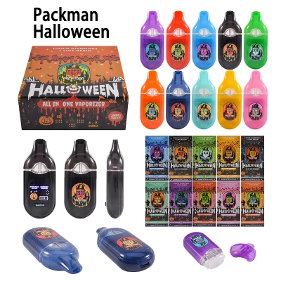 USA Packman Halloween  2g Dual Chamber Empty Disposable Vape 500pcs/Lot 01