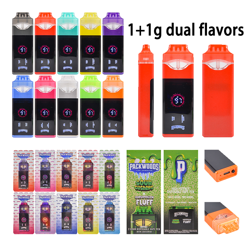 Packwoods 2g Empty Dual Flavors Disposable Vape Pen 20 flavors