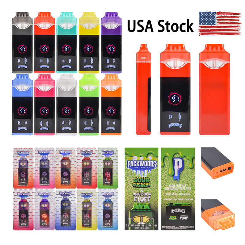 USA Packwoods 2g Empty Dual Chamber Disposable Vape Pen 500pcs/Lot