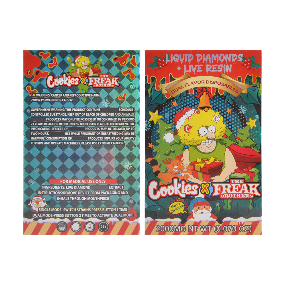 USA Cookies The Freak Brothers 2g Christmas Disposable 500pcs/Lot