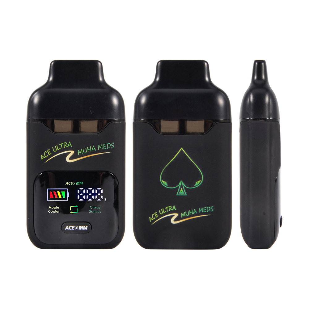 UK Stock Ace x MM 1g Dual Chamber Empty Disposable Vape Pen Screen