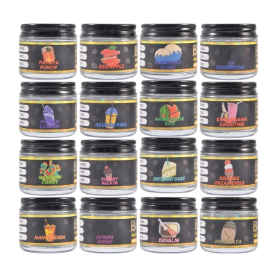 Besos 1oz Concentrate Glass Jars 16 Flavors Black Flip-Top Box 02