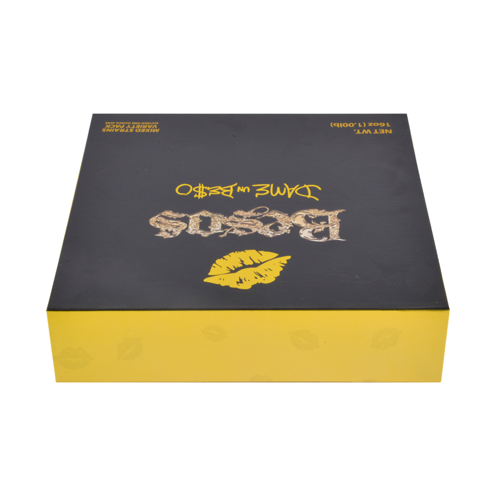 USA Stock Besos 1oz Glass Jars 16 Flavors Black Flip-Top Box