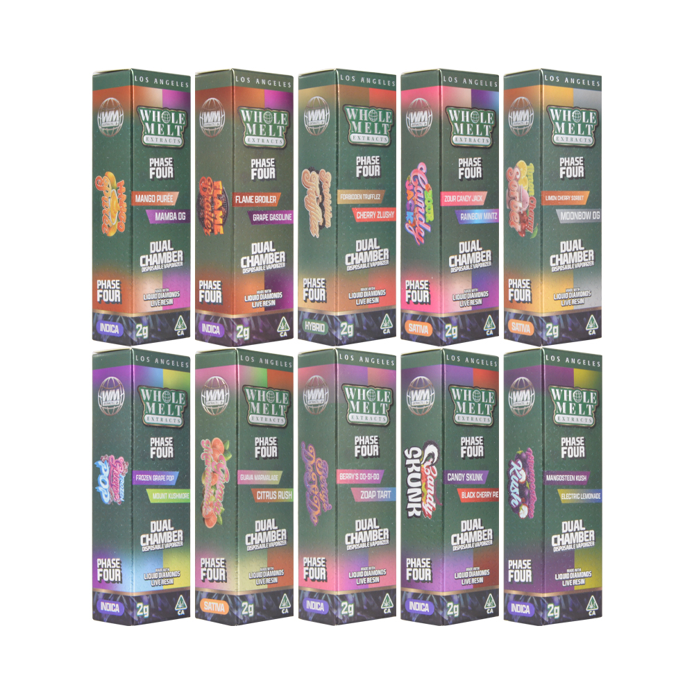 V9 Whole Melt Phase 4 2G Disposable Vape Pen, 1G+1G Glow Empty