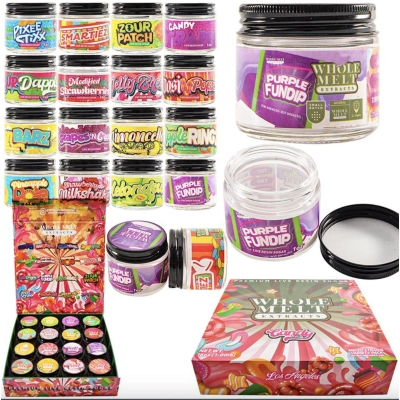 Whole Melt Wax Jars 1oz 28g Empty Glass Jars 16 Flavors 01