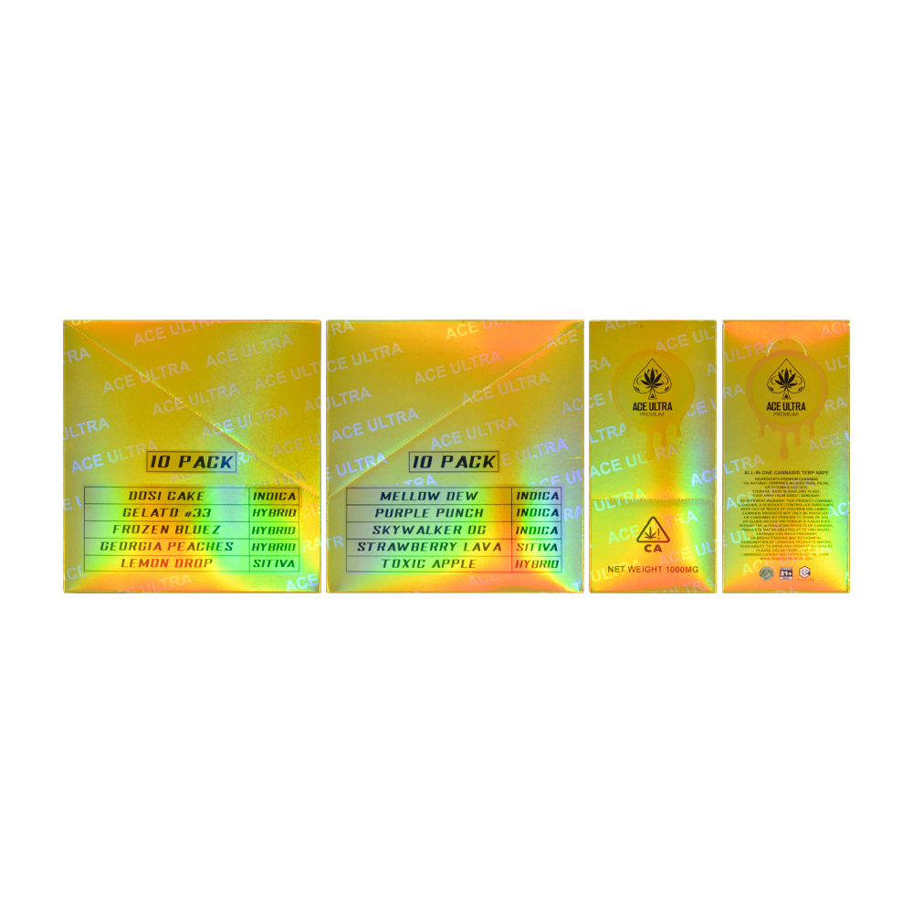 UK Stock Ace Ultra Premium Gold V6 1G Disposable Vape Pen