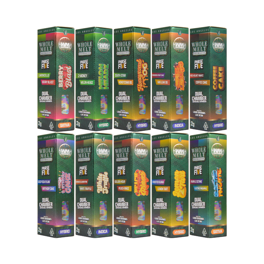 USA Stock Whole Melt Phase 5 2G Disposable Vape Pen Empty Dual Chamber