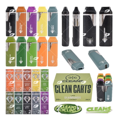 Clean Carts Spring Green Edition 2G Empty Disposable Vape Pen Bulk 01