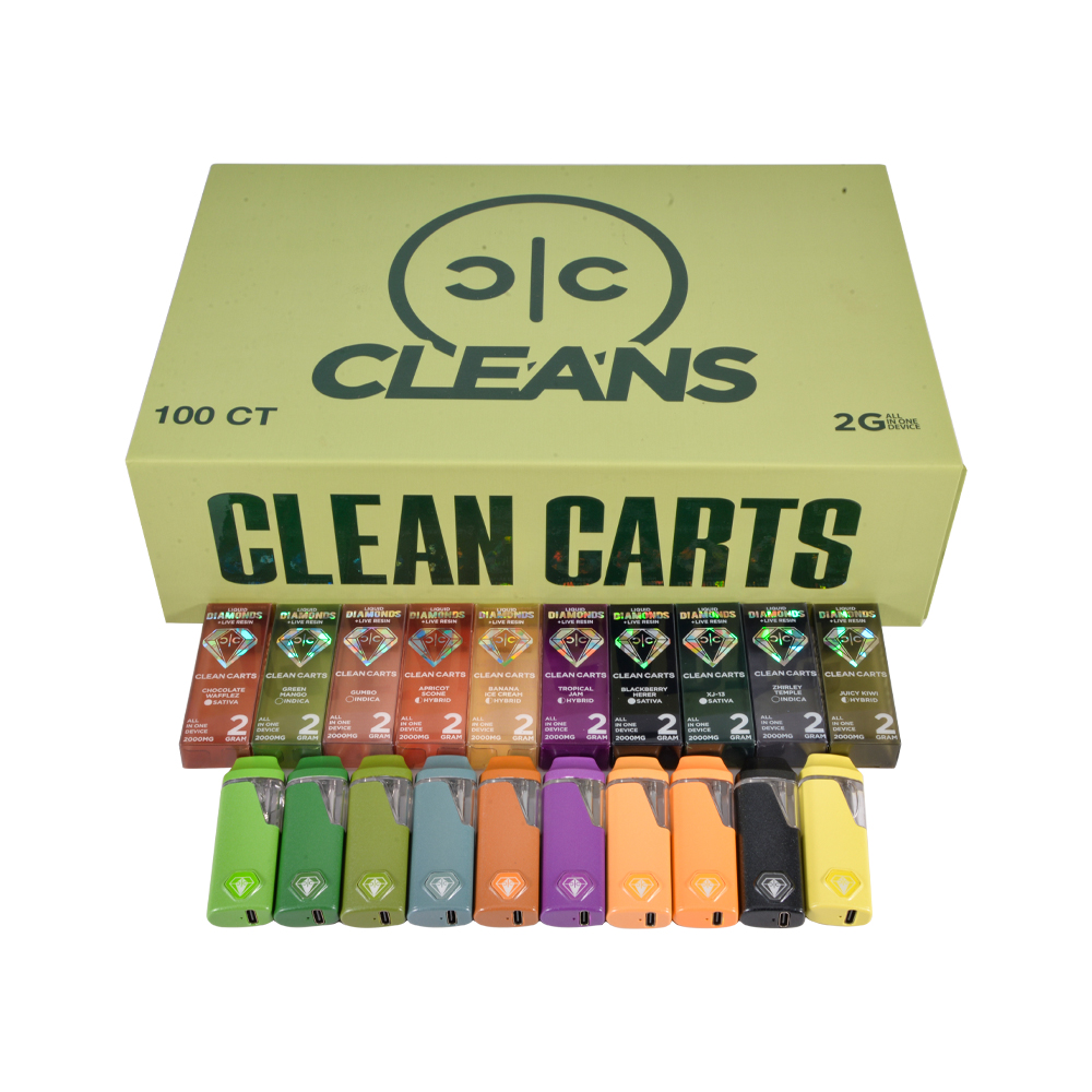 Clean Carts Spring Green Edition 2G Empty Disposable Vape Pen Bulk