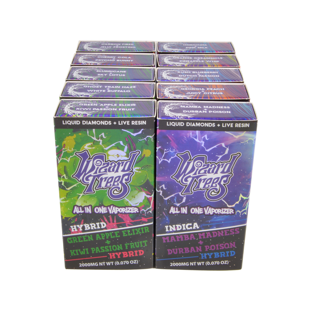 USA Stock Wizard Trees Duo 2G Disposable Vape Pen Sample 10pcs Box