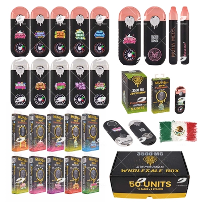 Mexico Stock Muha Meds Gen 3 3.5G Disposable Vape Pen, Round Screen 01