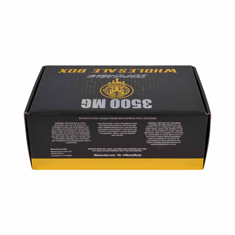 Mexico Stock Muha Meds Gen 3 3.5G Disposable Vape Pen, Round Screen