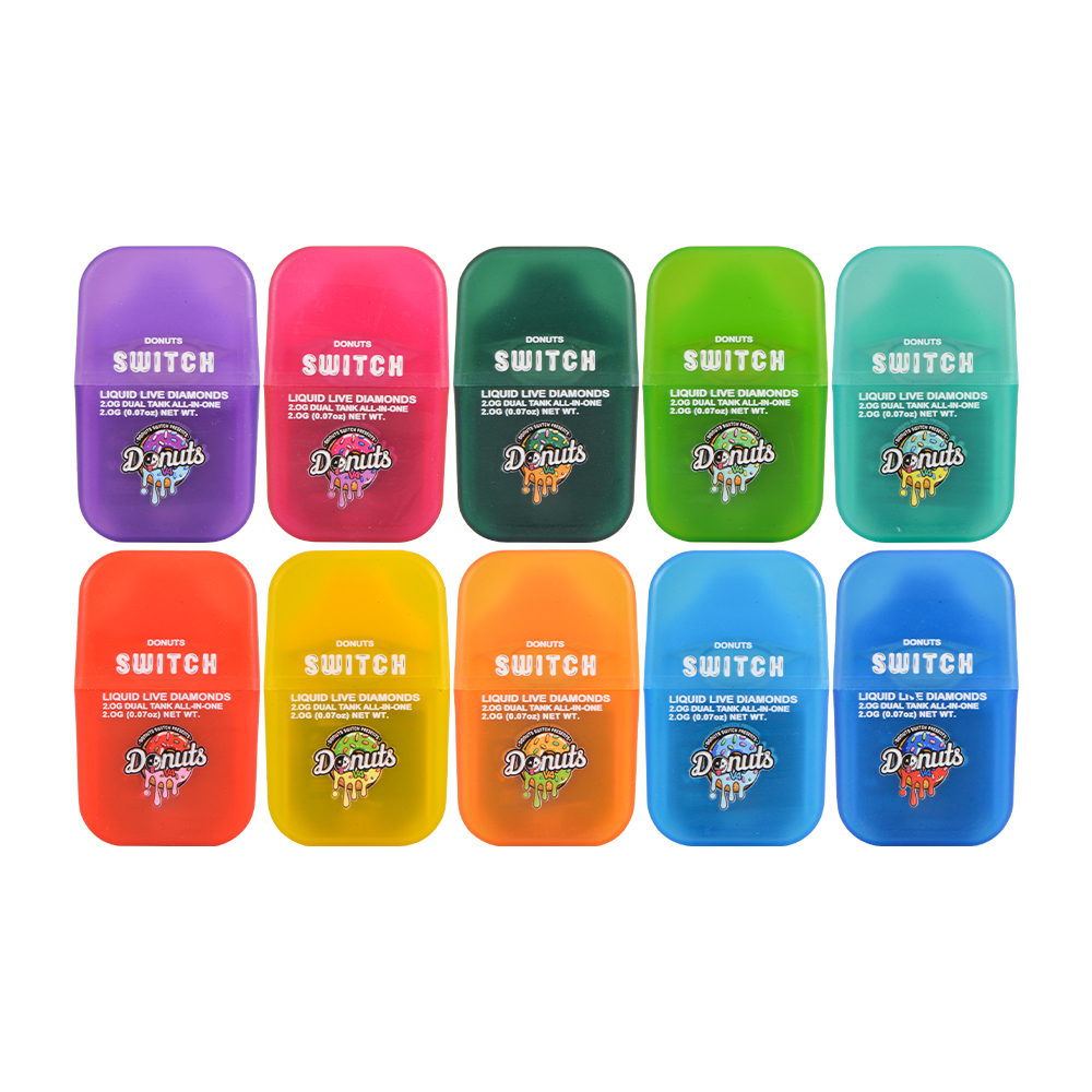 USA Stock Donuts Switch V4 2G Dual Chamber Disposable Vape with Screen