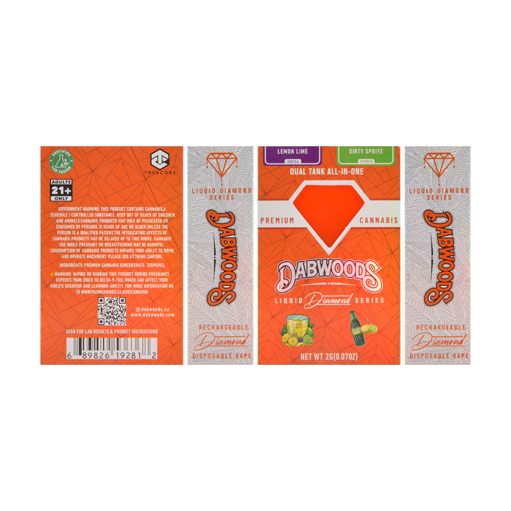Dabwoods 2G Dual-Flavor Disposable Vape Pen with Screen