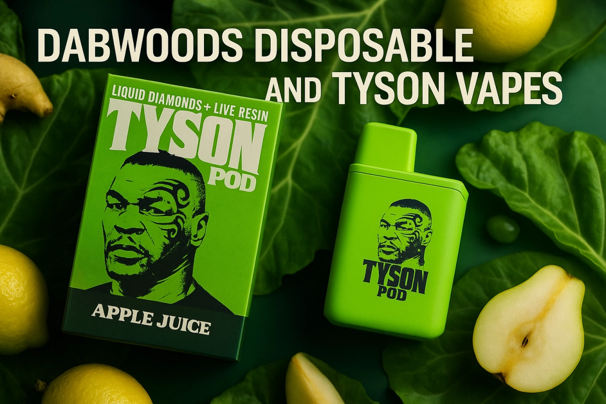 Banner comparing Dabwoods disposable and Tyson vapes—empty hardware focus; ceramic coil, airflow tuning, and value analysis.