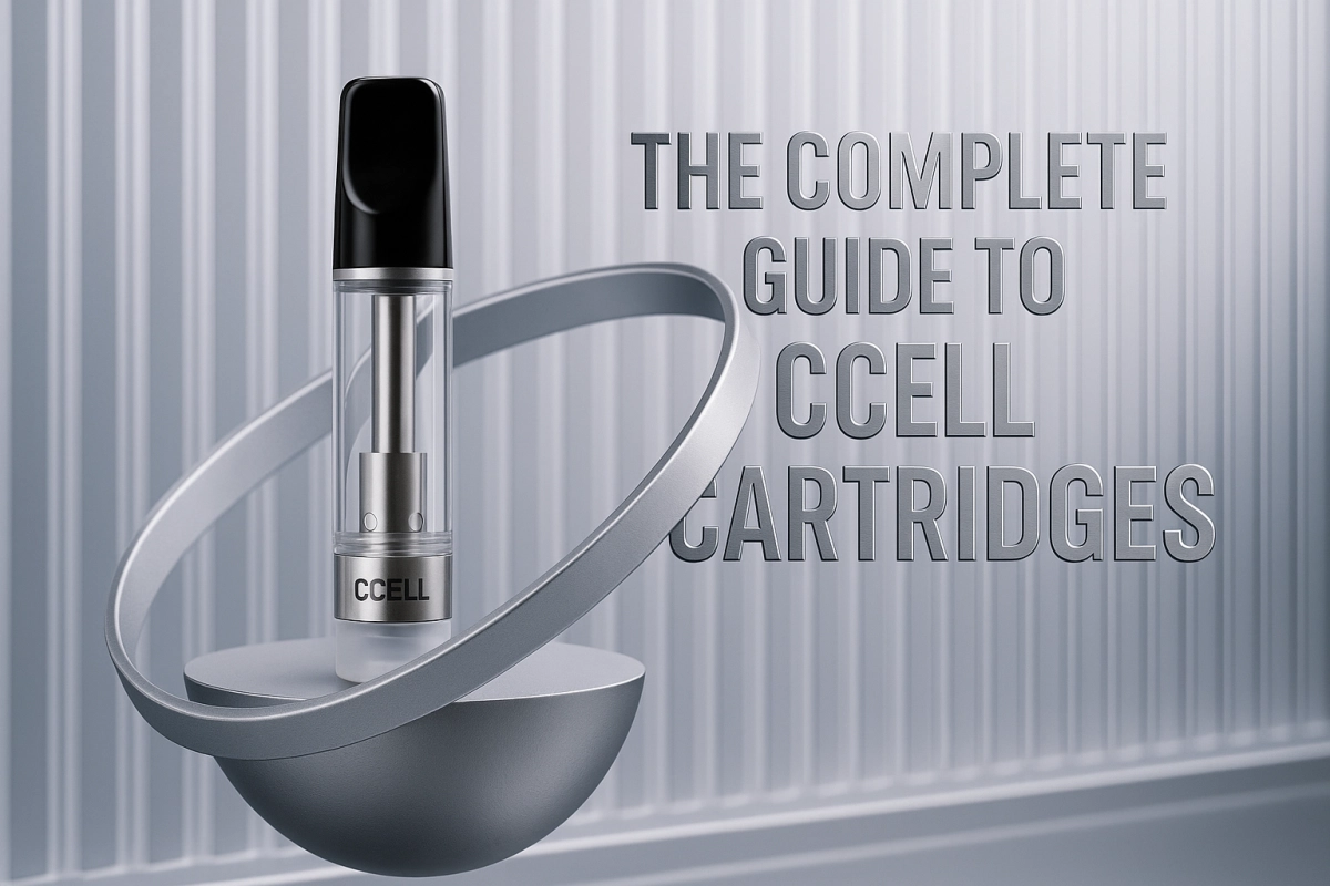 Cover image for CCELL cartridge technology guide showing empty ceramic 510 vape carts for B2B buyers