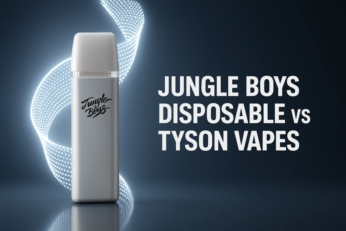 Cover image showing empty Jungle Boys disposable and Tyson vapes hardware side by side for B2B buyers comparison.