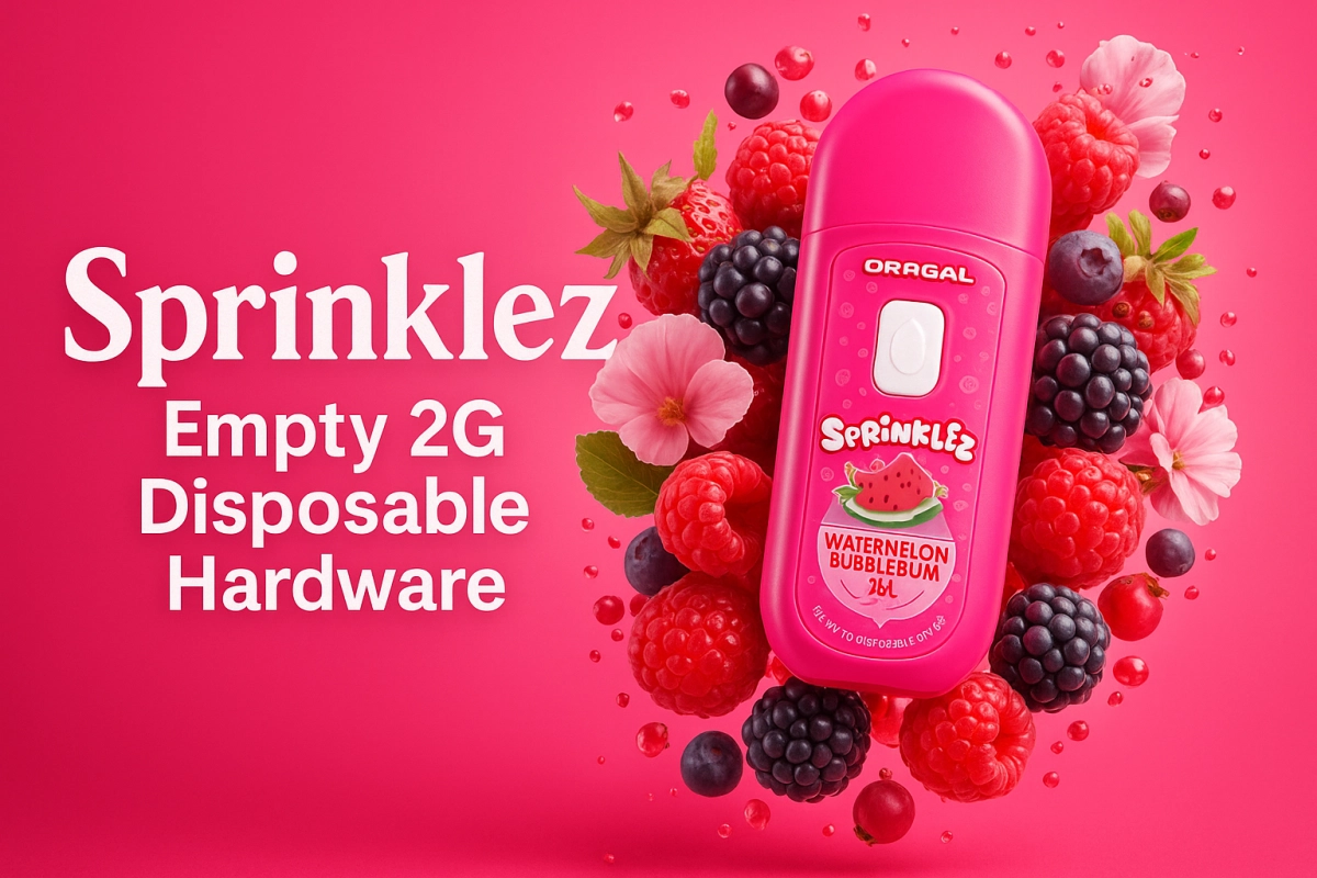 Sprinklez empty 2g disposable hardware arranged for B2B sourcing and technical review
