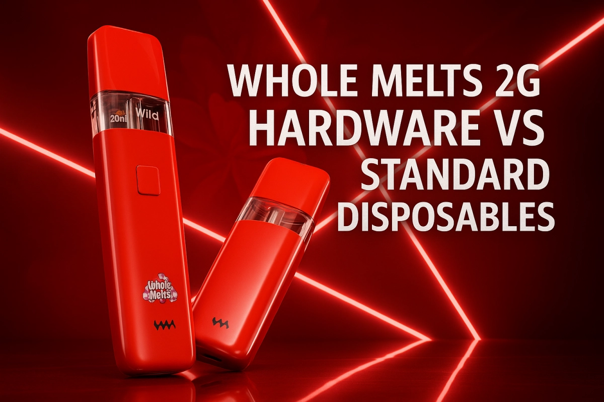 Whole Melts 2G empty disposable hardware compared with standard vape disposables in a sourcing guide