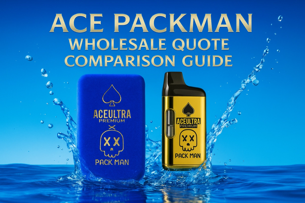 Buyer comparing Ace Packman wholesale quotes with a total-cost worksheet, pack-out checklist, and labeled cartons for empty disposable hardware.