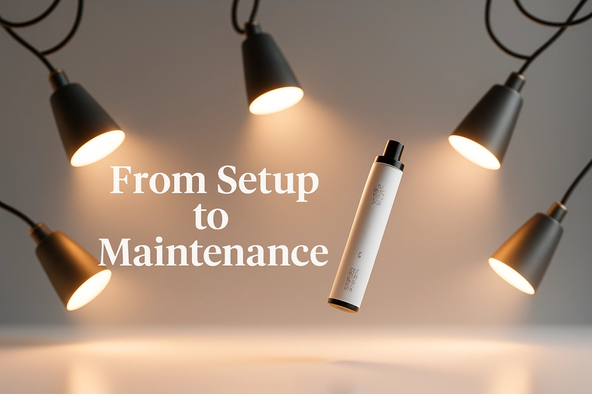 Step-by-step vape pen setup and maintenance checklist with airflow and contact-cleaning checkpoints (hardware-only)