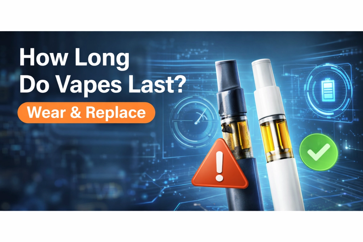 Empty only vape pen lifespan checklist showing wear indicators and when to replace components
