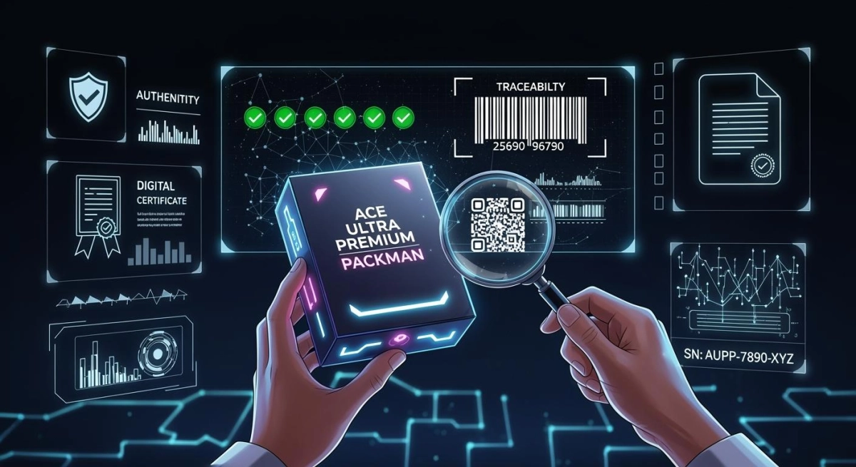 Ace Ultra Premium Packman authenticity QC checklist for lot, label, and traceability verification (PASS / QUARANTINE / ESCALATE)