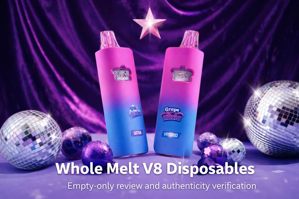 Whole Melt V8 disposables — empty-only review and authenticity verification checklist