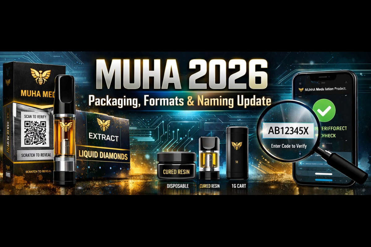 Muha 2026 packaging and format naming overview for Muha Meds verification and labeling updates