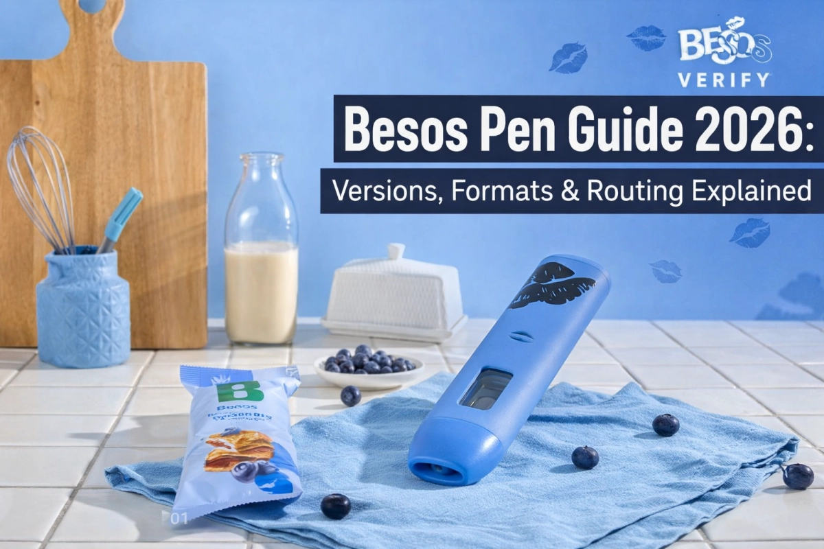 Besos pen guide 2026 cover showing current versions, format cues, and buyer routing across the Besos lineup
