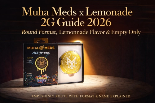 Muha Meds x Lemonade 2G Guide 2026: Round Format, Flavor & Empty Only