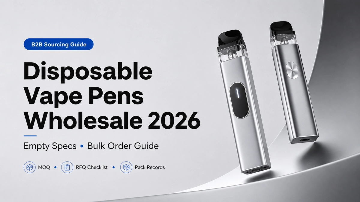 B2B empty disposable vape pens bulk order checklist with MOQ, capacity routes, pack records, and RFQ fields for 2026 sourcing