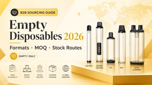 Empty Disposables 2026: Formats, MOQ & Stock Routes for B2B Buyers