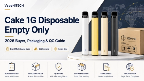 Cake 1G Disposable Empty Only: 2026 Buyer, Packaging & QC Guide