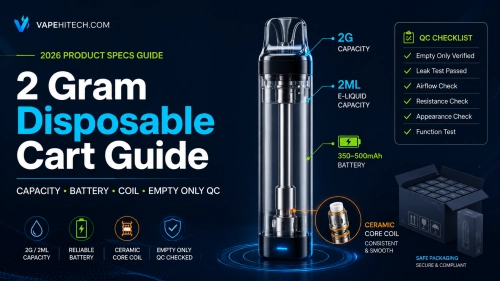 2026 2 Gram Disposable Cart Specs Guide: Capacity, Battery, Coil & QC