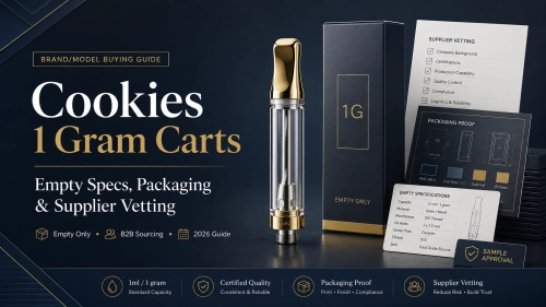 Cookies 1 Gram Carts: Empty Specs, Packaging & Supplier Vetting