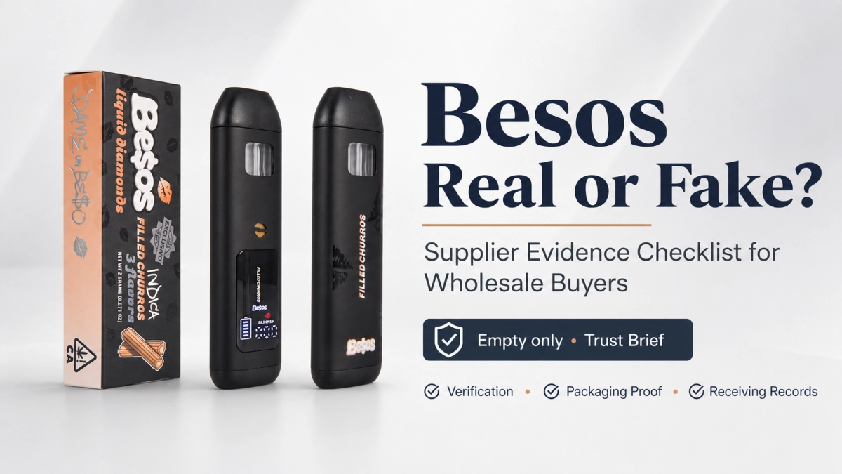Besos supplier evidence checklist for wholesale buyers reviewing verification records, packaging proof, and empty only sourcing files
