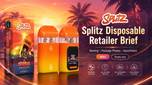 Splitz Disposable Retailer Brief: Naming, Package Photos, Assortment