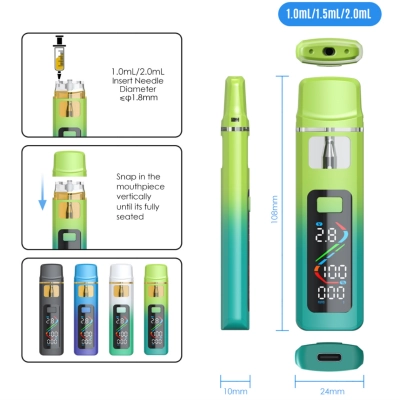 2g Disposable Vape With Screen 2 Gram Smart Screen Dispo Vapes Wholesale YX033 02