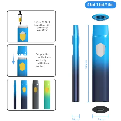 Custom 1g Postless Disposable Vape 1ml Postless Dispo Carts Wholesale YX027 02