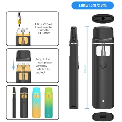Wholesale 1g Disposable Vape Custom 1ml CBD THC Dispo Vapes YX009 02